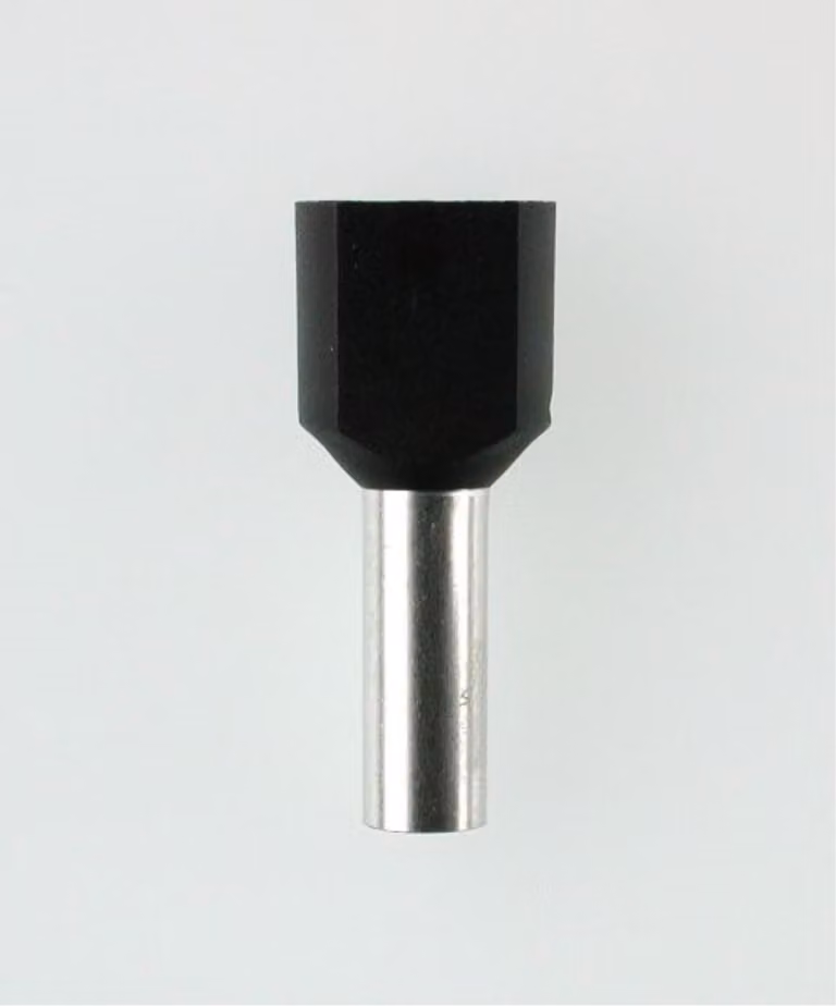 Guaine terminali isolate per cavi a due estremità, taglia L, codificate a colori (WE), sezione 2x 6mm², colore nero - 1 pezzo