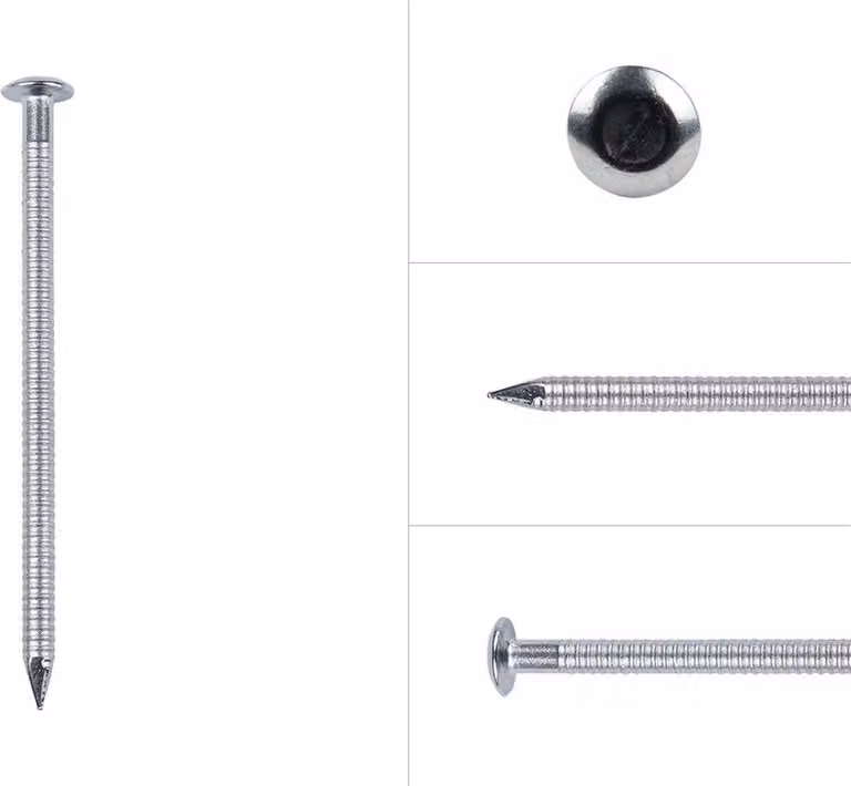 Chiodi ad anello con testa a sfera in acciaio inox A2 - 2,5-2,8 x 70 mm - confezione da 200 pezzi