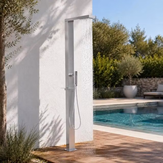 Square Stainless Steel Garden Shower