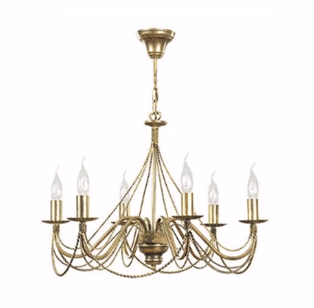 Lampadario Emibig 6xE14 40W TORI 6 GOLD 170/6