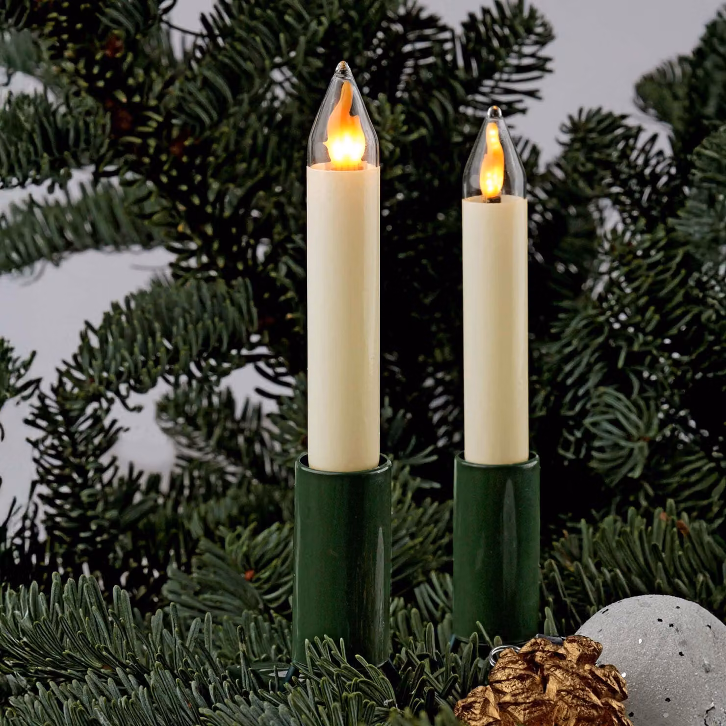 Catena luminosa a LED con effetto fiamma, 30 lampadine, 20,3 metri, luce bianco caldo, per interni