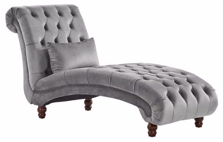 Chaiselongue Kreative Möbel Textil Wohnzimmer Modern Design Sofa Stoff Grau