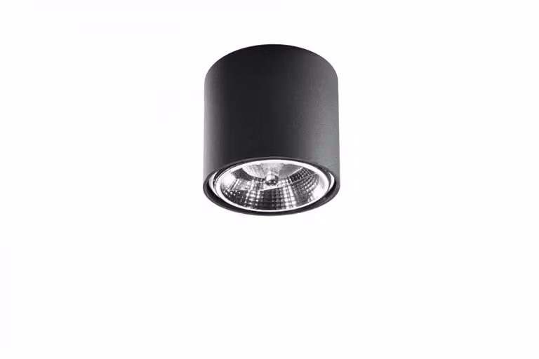 Lampada a soffitto TIUBE nero 1xGU10/ES111 10W alluminio 11x12x12cm Sollux Lighting