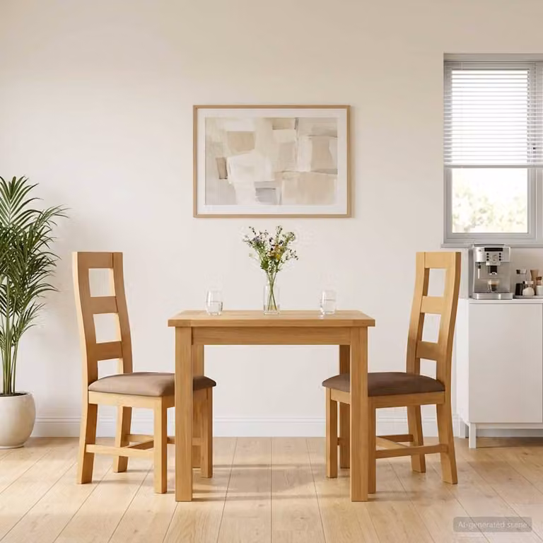 Set di 2 sedie da pranzo moderne vidaXL in legno di quercia massello grigio