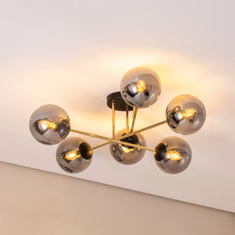 Plafoniera soffitto Glassy EMIBIG LIGHTING, dimmerabile, Nero, Soggiorno / Sala da pranzo, Vetro, Moderno, Plafoniera