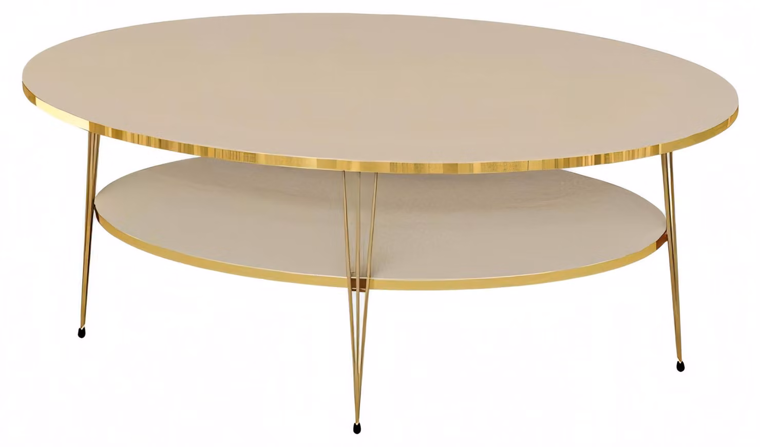 Eleganter Couchtisch aus Holz in Beige im modernen Design