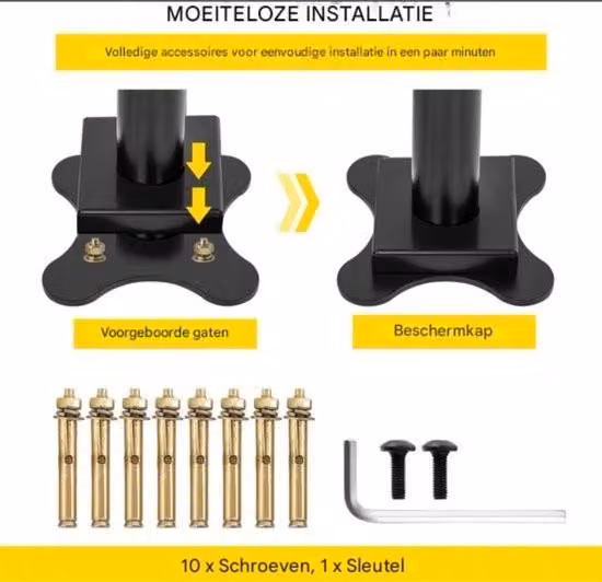 Ringhiera per scale - Ferro battuto - Nero - Adatto per le scale di casa