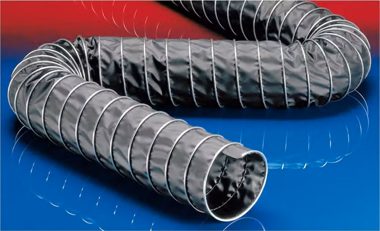 Tubo flessibile con profilo di serraggio Norres PVC CP PVC 466 HT (fino a +120°C) 120 mm 3 metri
