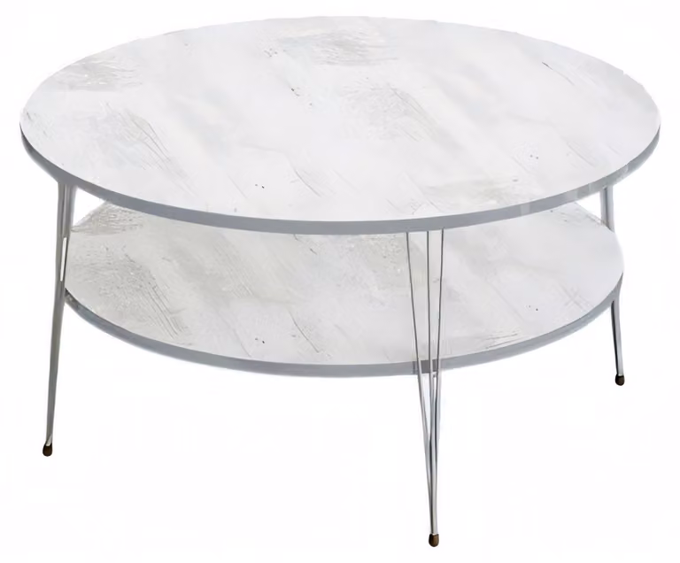 Eleganter weißer Couchtisch aus Holz mit modernem Design