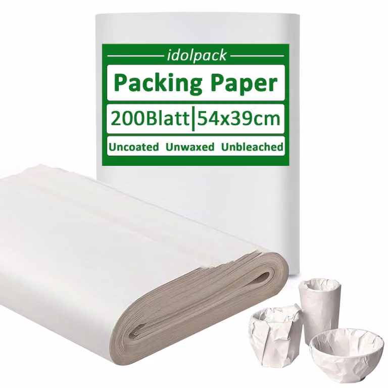 Carta da imballaggio, 200 fogli, 54x39 cm, ideale per traslochi, realizzata in carta riciclata