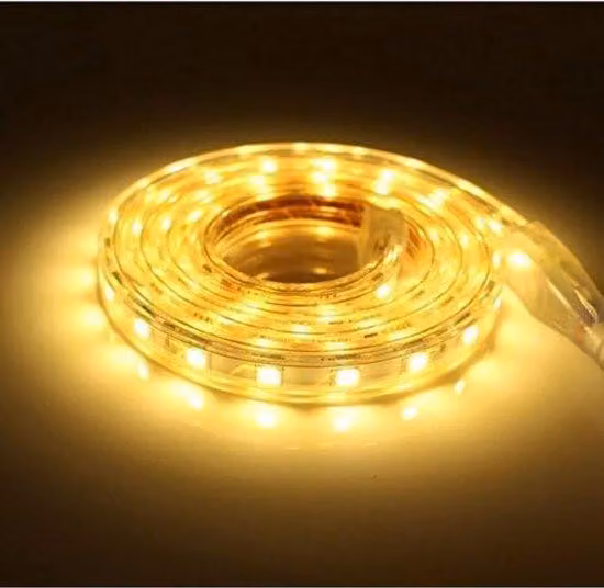 Circuito per striscia LED da 2 metri - Illuminazione LED resistente all'acqua - Bianco caldo - 220 V - IP65