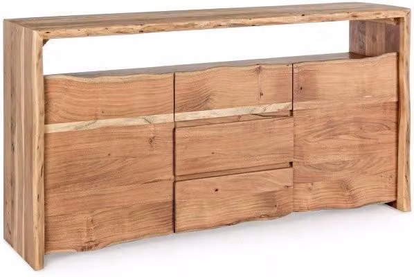 Credenza 2 Ante 3 Cassetti 160x45x85h cm Eneas