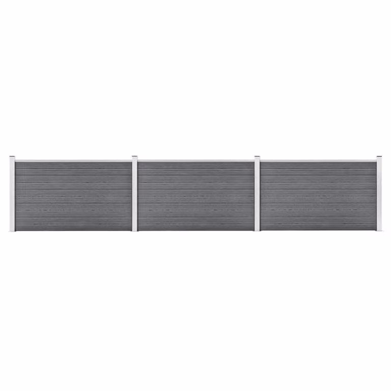 Maison Exclusive - Recinzione da giardino in WPC 526x106 cm, grigio