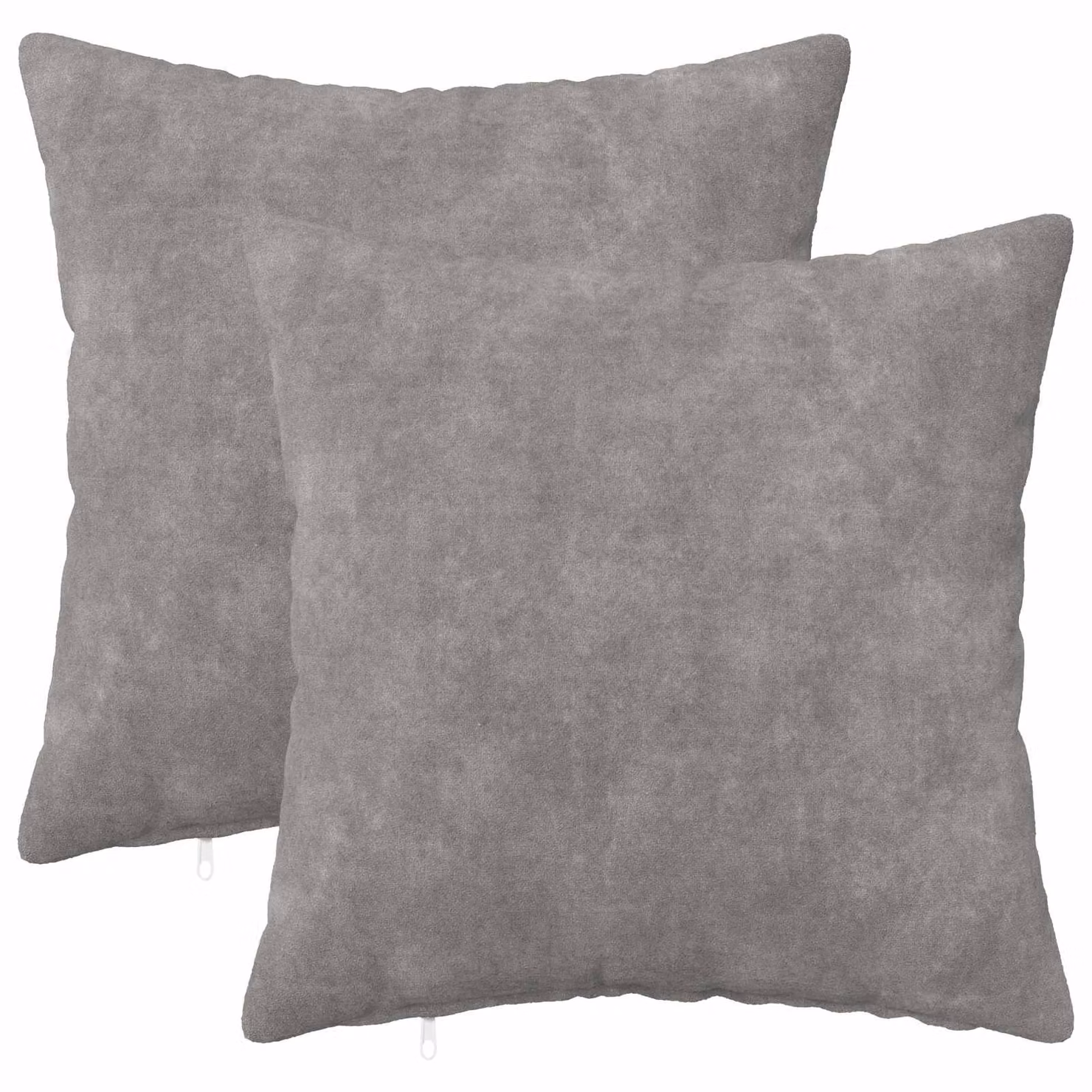 Set di 2 cuscini vidaXL HEERLEN grigio chiaro in microfibra, L/P/H: 30 x 30 x 30 cm