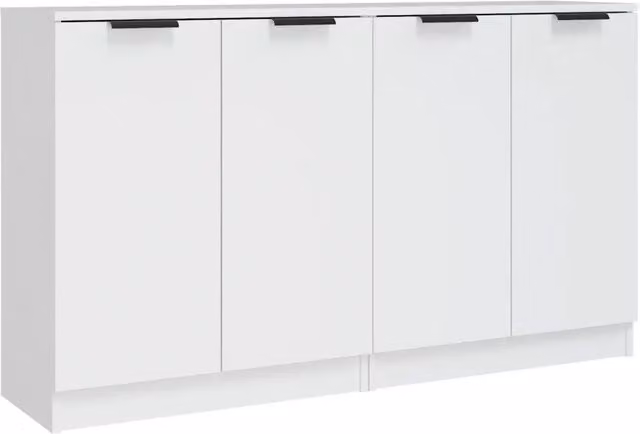 Credenze 2 pz | Madia | Buffet da pranzo | Armadio da pranzo Bianche 60x30x70 cm in Legno Multistrato