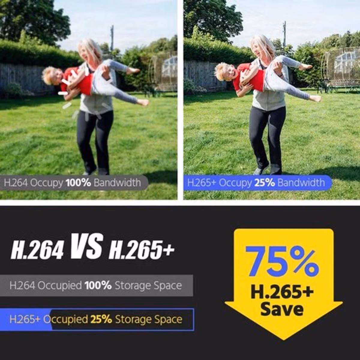 Sistema di videosorveglianza IP 4K con telecamera e NVR - Rilevamento intelligente e doppia illuminazione