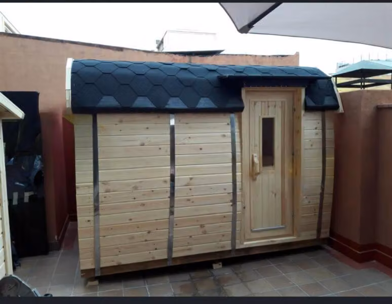Trockensauna Holzsauna Gartensauna Outdoor-Sauna Saunahütte Wellnessfass