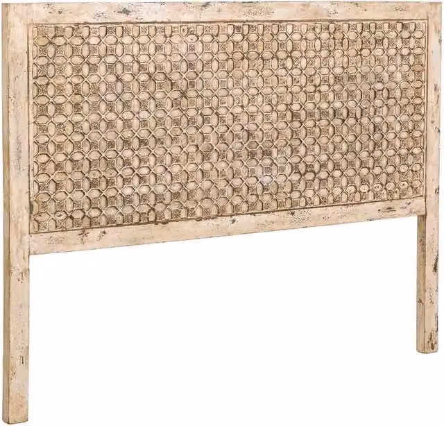 Testiera in legno beige realizzata artigianalmente 160x3x120h cm