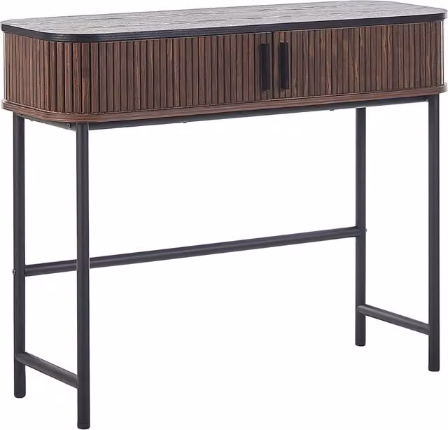 Tavolo consolle moderno con porta scorrevole in legno scuro stile rustico soggiorno ingresso