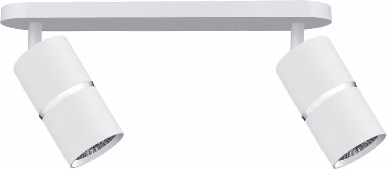 Lampada da parete e soffitto 2xGU10 bianca orientabile BAMBOO 324641 Polux