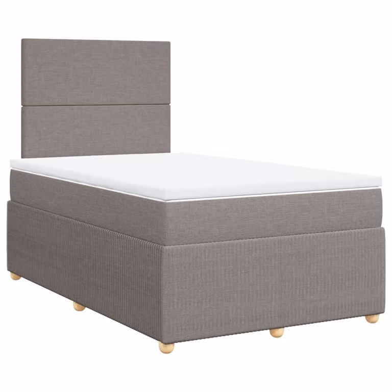 Giroletto a Molle con Materasso Tortora 120x190 cm in Tessuto