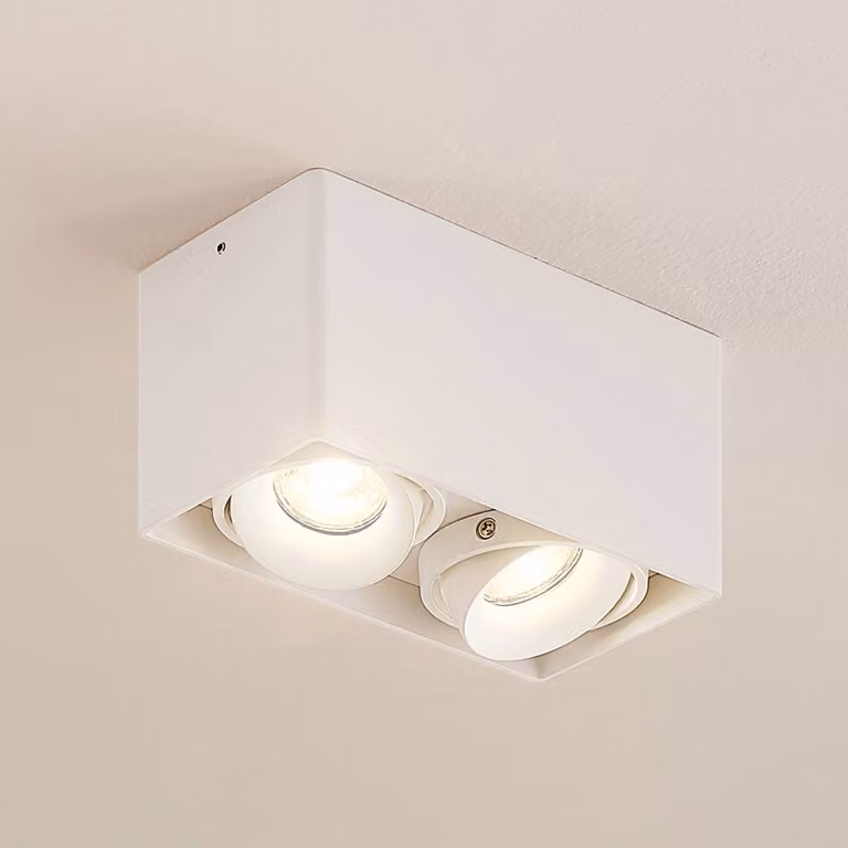 Faretto a soffitto Kubika Arcchio, dimmerabile, Bianco / Opale, Corridoio, Alluminio, Moderno, Plafoniera