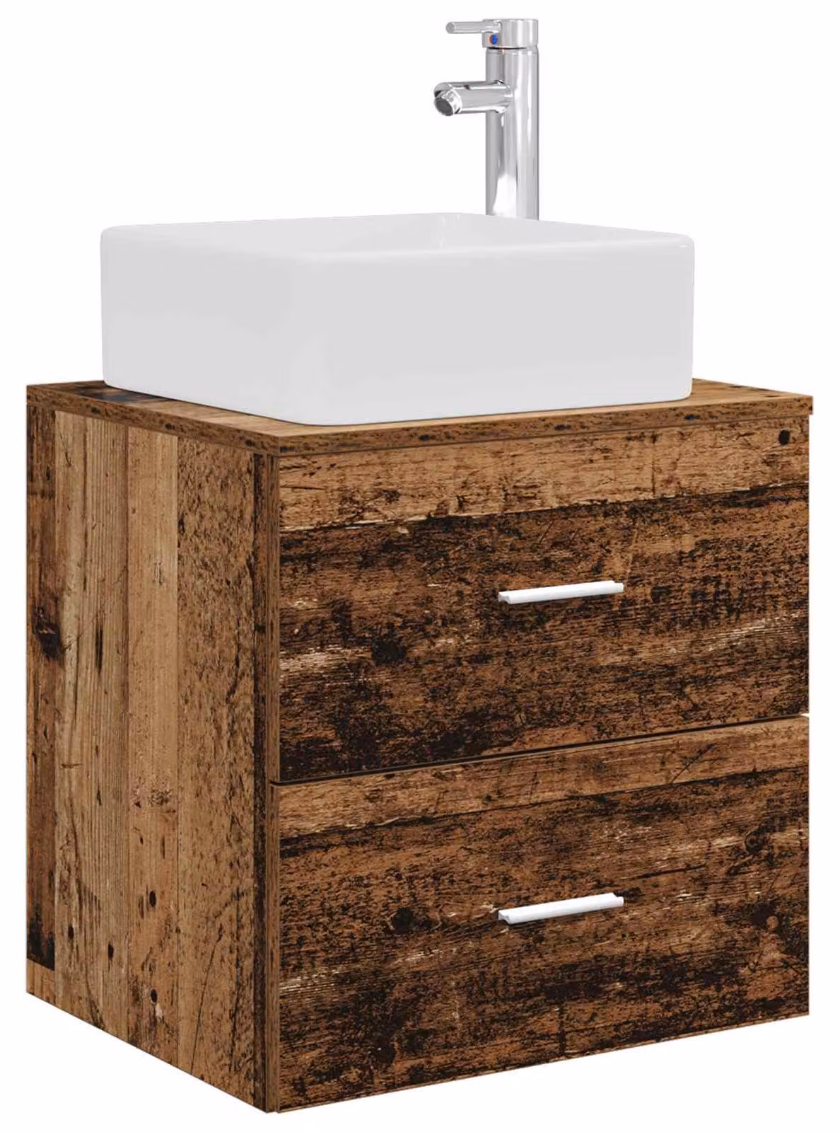 Mobile Lavabo da Parete Legno antico 49,5 x 41 x 63 cm