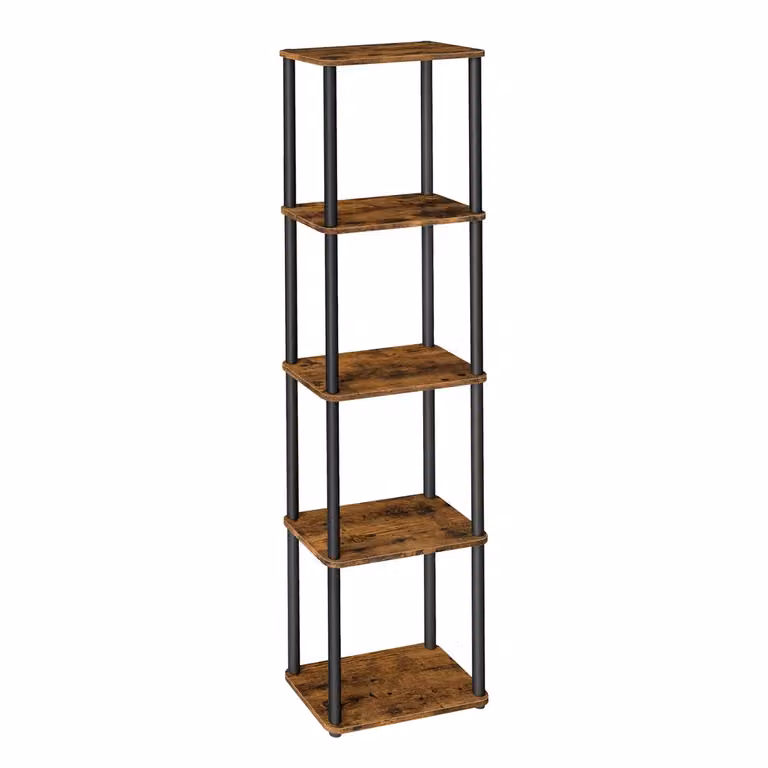Scaffale autoportante montaggio veloce con ripiani, 5 Ripiani (38l x 139H cm)