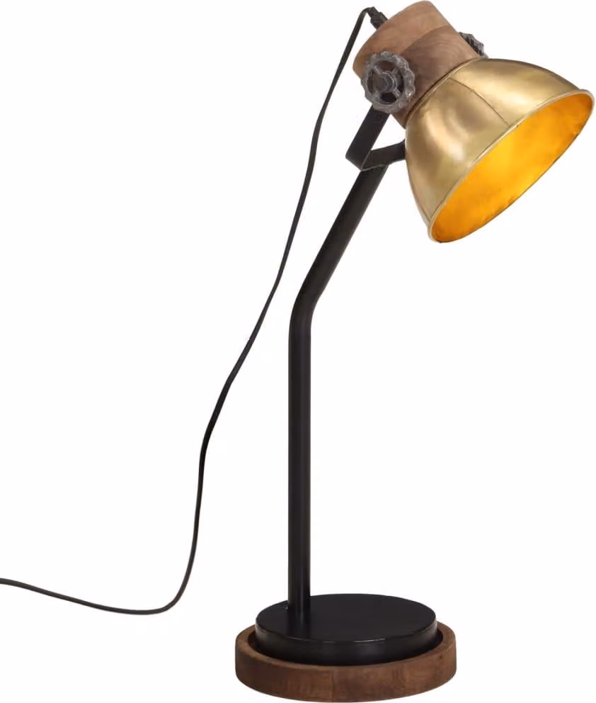 vidaXL Lampada da tavolo 25 W ottone antico 18x18x60 cm E27