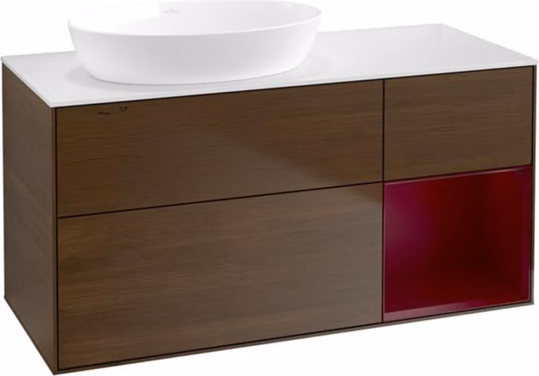 Mobiletto V&B Finion 120 cm, Pl wh. w, Reg Peo m Lac, wal ven