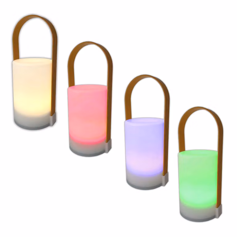set di 4 lampade a LED Lampada da tavolo Lampada decorativa Lampada da soggiorno Lampada a batteria Illuminazione Bianco caldo o a colori Lampada da comodino