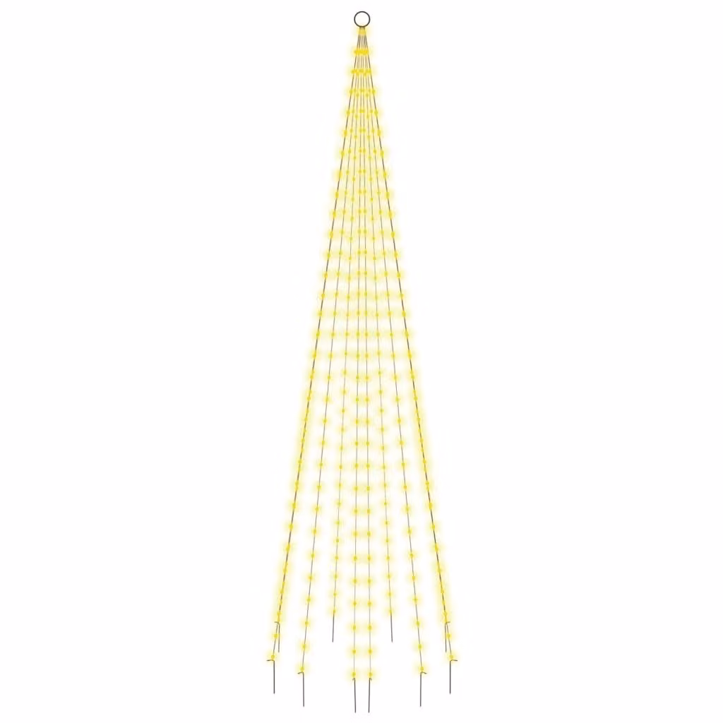 Albero di Natale Pennone Bianco Caldo 310 LED 300 cm