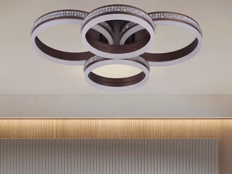 Lampada a soffitto a LED con telecomando, 150W - J3354/BR