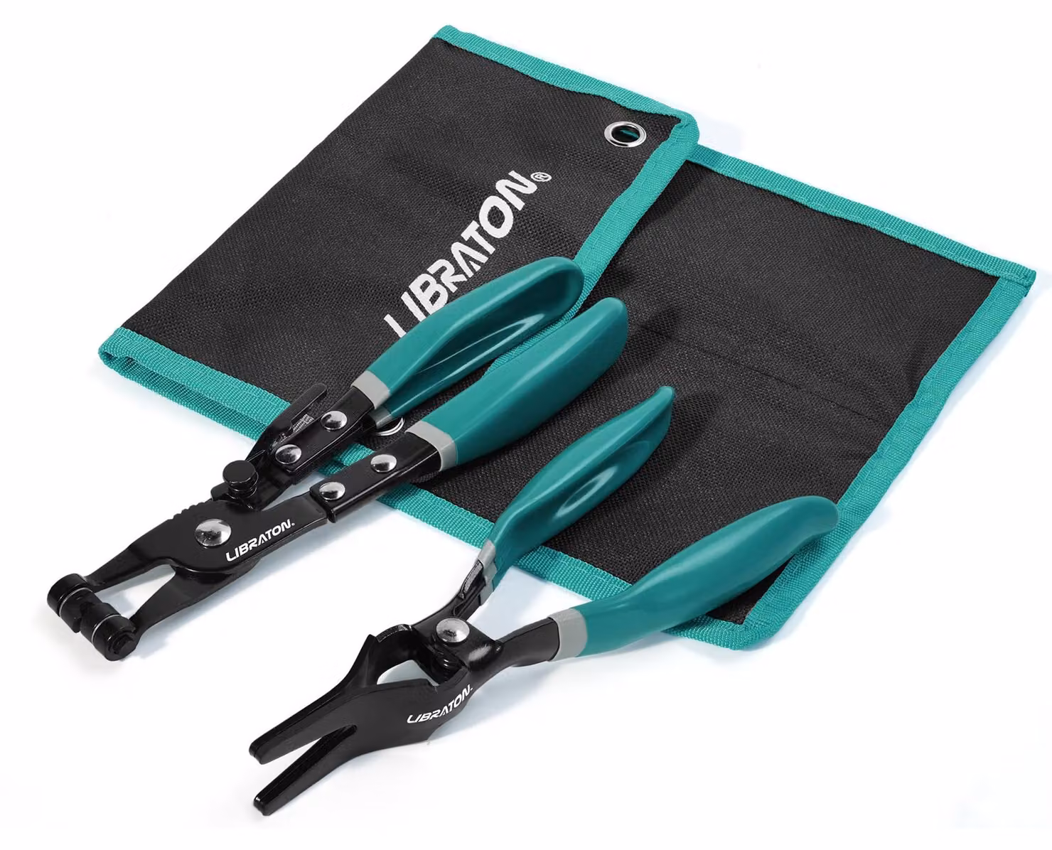 Set di 2 pinze per fascette stringitubo, comprensivo di una pinza per fascette stringitubo