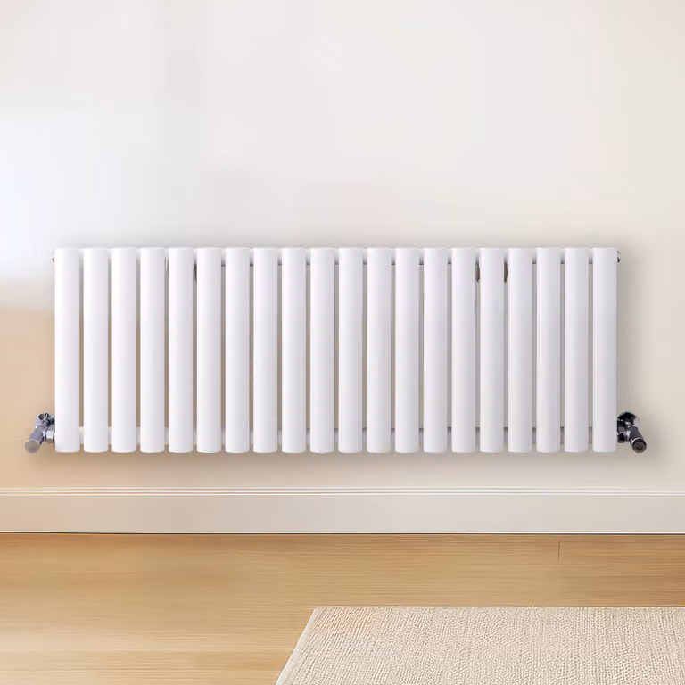 Radiatore Orizzontale Design Bianco 400x1180mm 640W - Compatto - Alta Resa - Revive