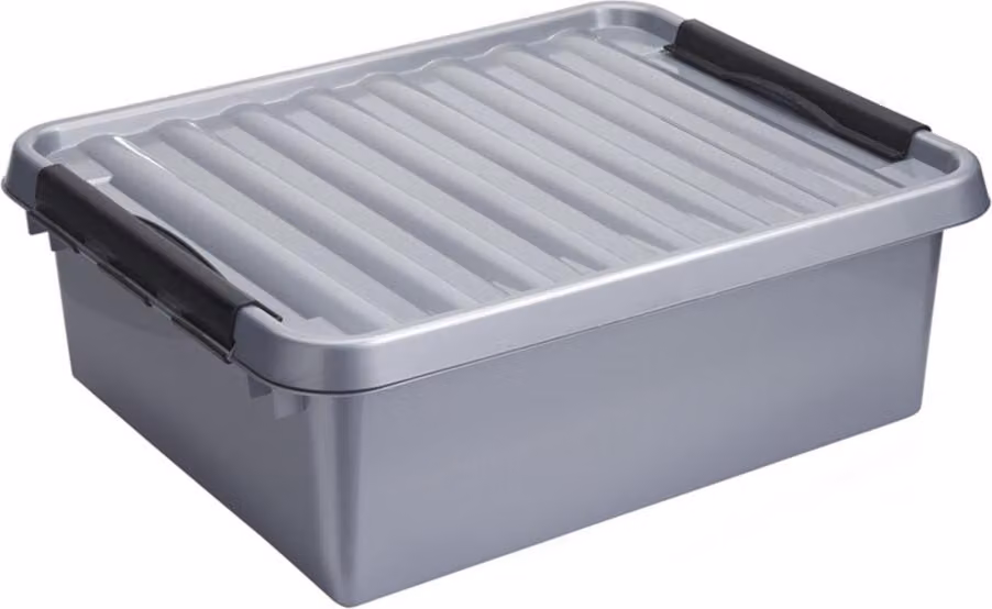 SUNWARE Q-Line Box - 25 litri - 500 x 400 x 180 mm - argento/nero