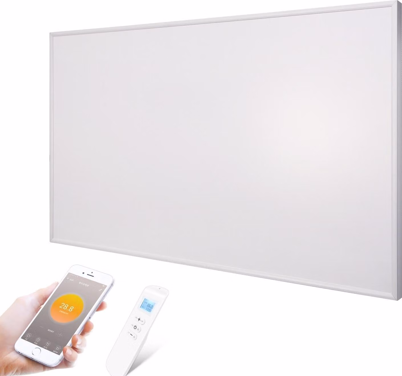Riscaldatore a infrarossi - Bianco - 1000 W, 70 x 120 cm