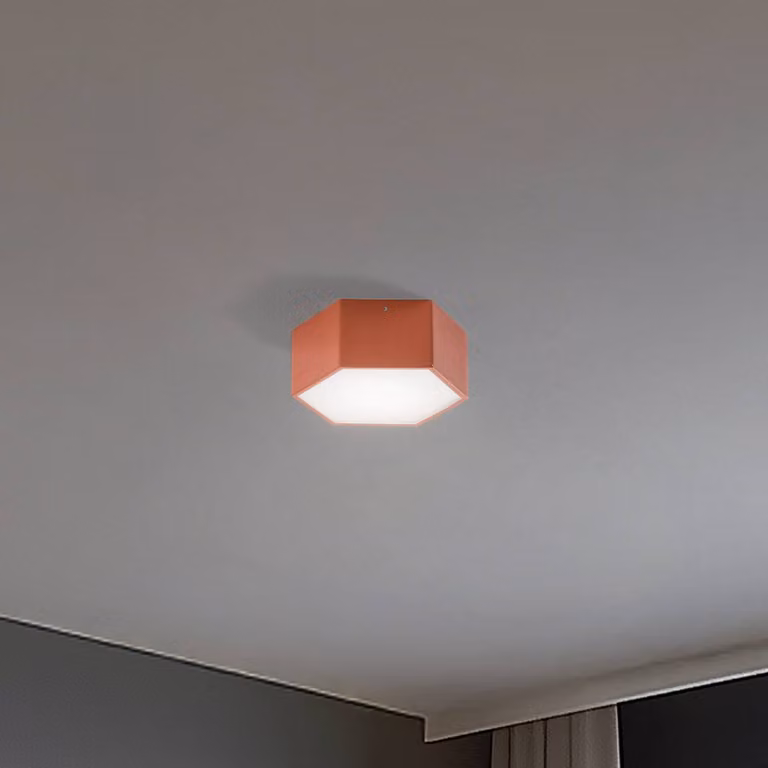 Plafoniera a LED Libre Argon, Terracotta, Soggiorno / Sala da pranzo, Metallo, Plafoniera LED