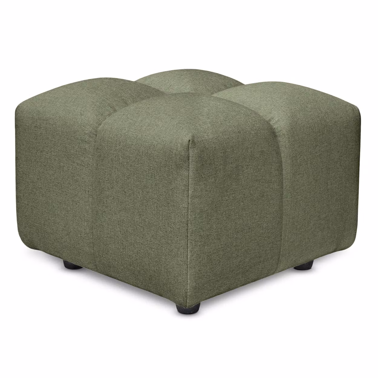 Pouf poggiapiedi con bombature morbide, Pouf Rubiq Oliva 90 x 150 cm