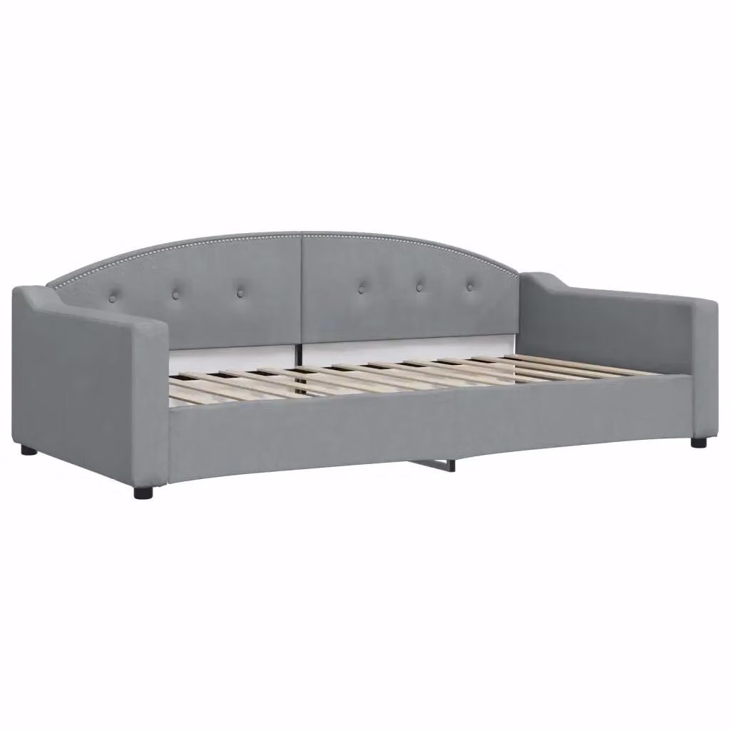 Letto da giorno moderno vidaXL in tessuto grigio con struttura imbottita L: 110 cm, P: 110 cm, H: 75 cm – 2