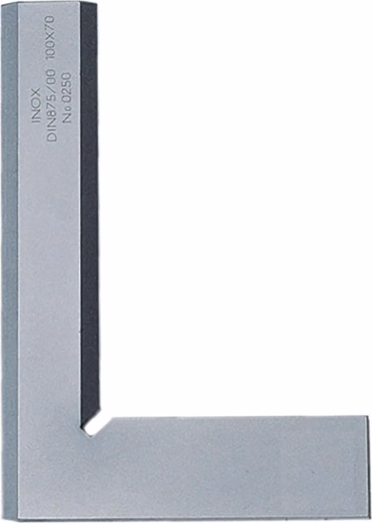 Angolo di precisione per capelli DIN875-00 Lunghezza gamba Inox 150 x 100 mm