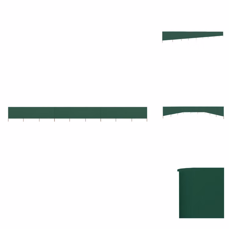vidaXL 9 pezzi di tessuto frangivento 1200 x 80 cm verde - Ombrelloni e parasole