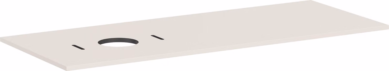 hansgrohe Xilesa E Console avec découpe à gauche pour lavabo à poser, sans trou pour robinetterie, 1375x550x16mm, 54278780, 54278780