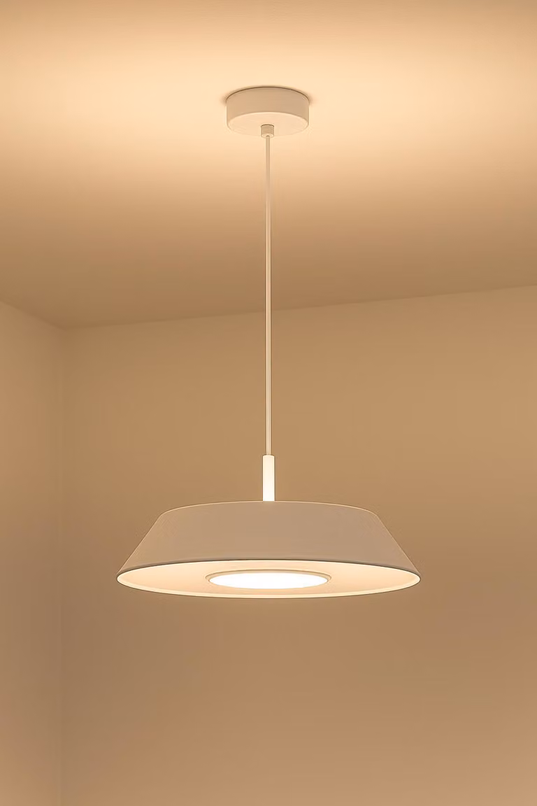 Lampada a sospensione LED bianco satinato Carmazana