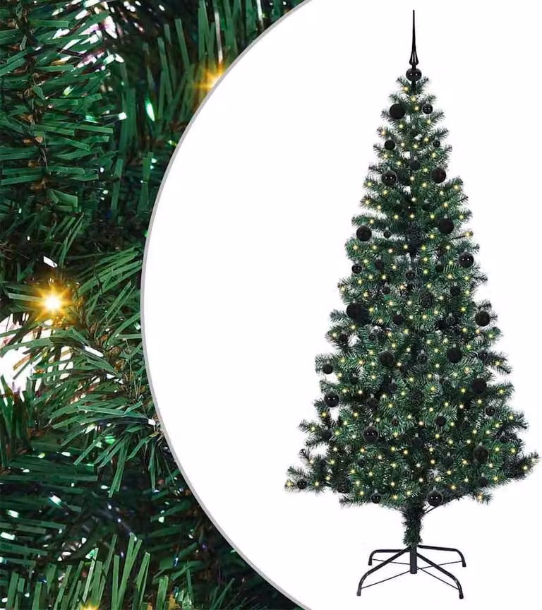 Albero di Natale artificiale con luci integrate Verde 210 cm
