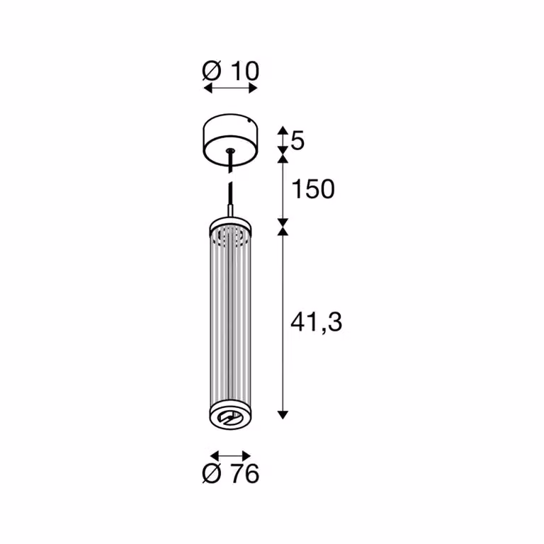 SLV Lampada LED a sospensione Quimera, color bronzo, Ø 8 cm, CCT dimmerabile, Bronzo / Ottone antico, Soggiorno / Sala da pranzo, Alluminio