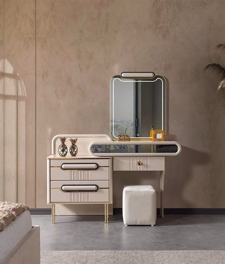 Comò in stile moderno, colore bianco, comodo e pratico, per la camera da letto, nuovo