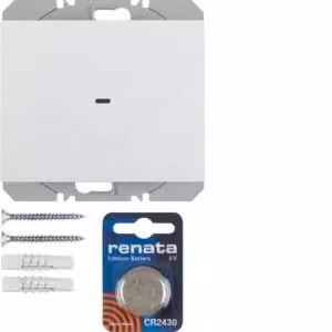Berker 85655279 Trasmettitore da parete wireless KNX singolo, piatto, quicklink, bianco polare, lucido Berker K.1