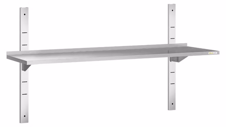 Mensola a parete in acciaio inossidabile, dimensioni 1400 x 300 mm, linea PREMIUM - GOLDINOX
