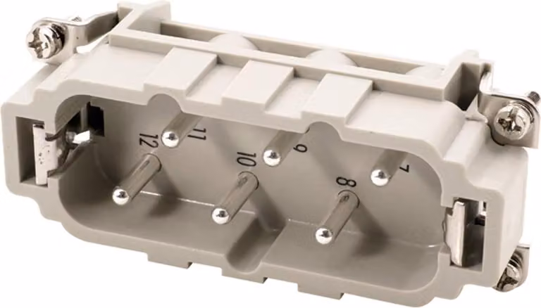 HARTING Han 6HsB inserto maschio (M) connessione a vite, 6 poli + PE 400 V/690 V, 35 A - 1 pezzo